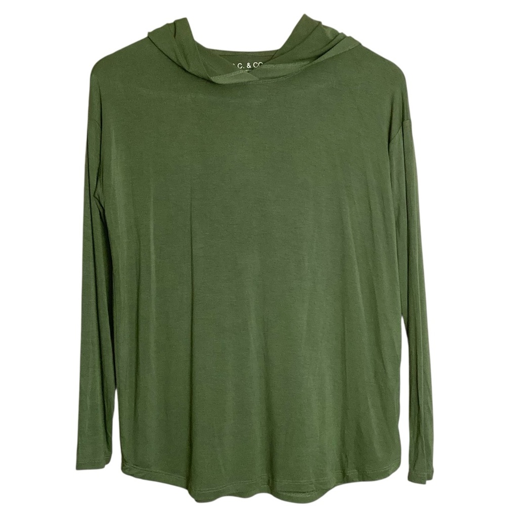 Style & Co Hooded Pullover‎ Stretch Bamboo Green NWOT Small Athleisure